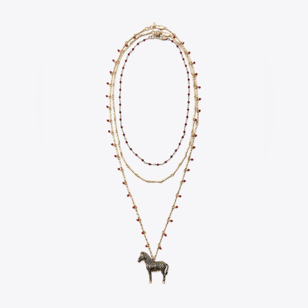 Nwt- zara- 3-PACK OF ZEBRA BEAD NECKLACES